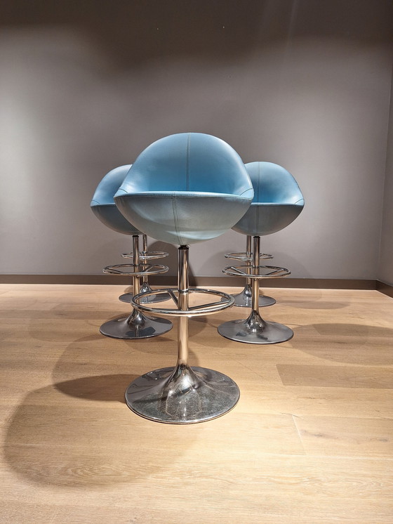 Image 1 of Set Of 5 Börje Johanson Bar Stools 1960s