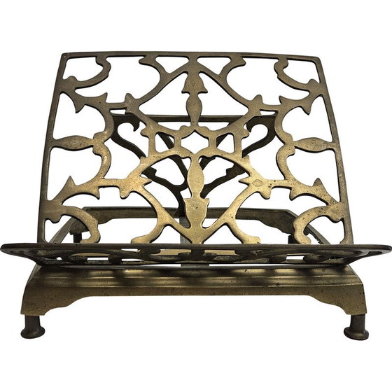 Image 1 of Porta libri vintage regolabile in ottone, Francia