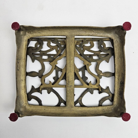 Image 1 of Porta libri vintage regolabile in ottone, Francia