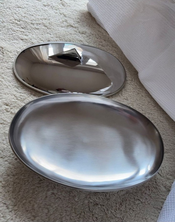 Image 1 of Alessi Peyrano Mendini scatola di cioccolatini in acciaio inox 1990