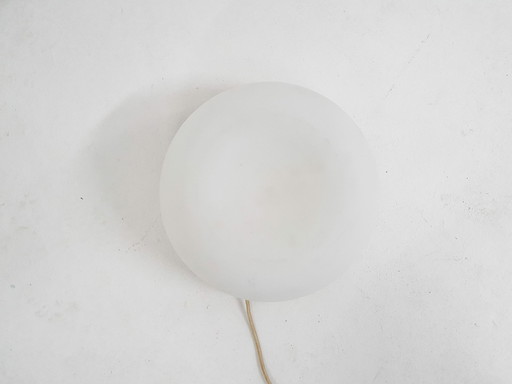 Milk Glass Ceiling or Wall Light by Glasshutte Limburg, Germany, 1970's