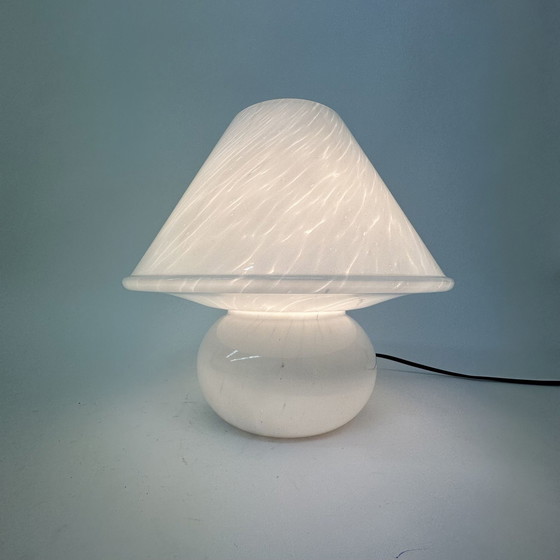 Image 1 of Limburg Glashütte glass table lamp mushroom , 1970’s