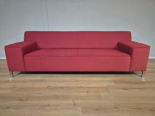 Montel Strike - 3 Seater Sofa - Red - Fabric - Design