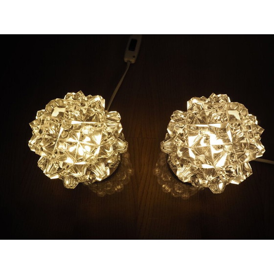 Image 1 of Pair of vintage table or wall lamps Kamenicky Senov, Czechoslovakia 1970