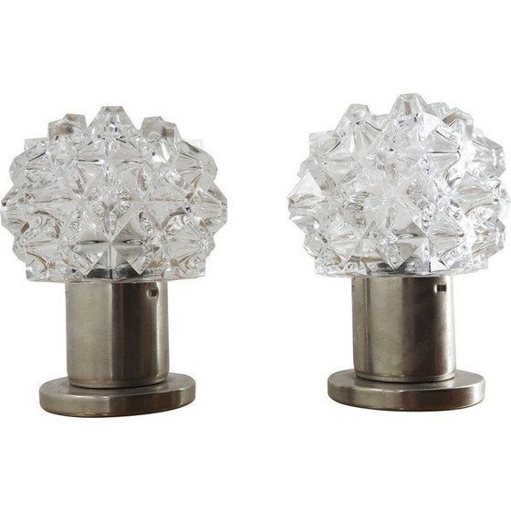 Image 1 of Pair of vintage table or wall lamps Kamenicky Senov, Czechoslovakia 1970