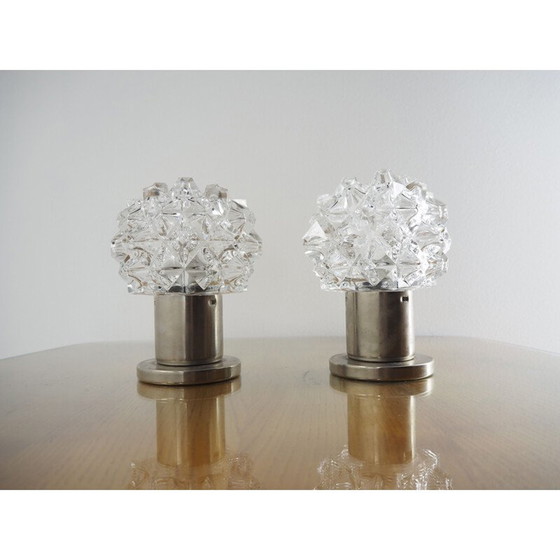 Image 1 of Pair of vintage table or wall lamps Kamenicky Senov, Czechoslovakia 1970