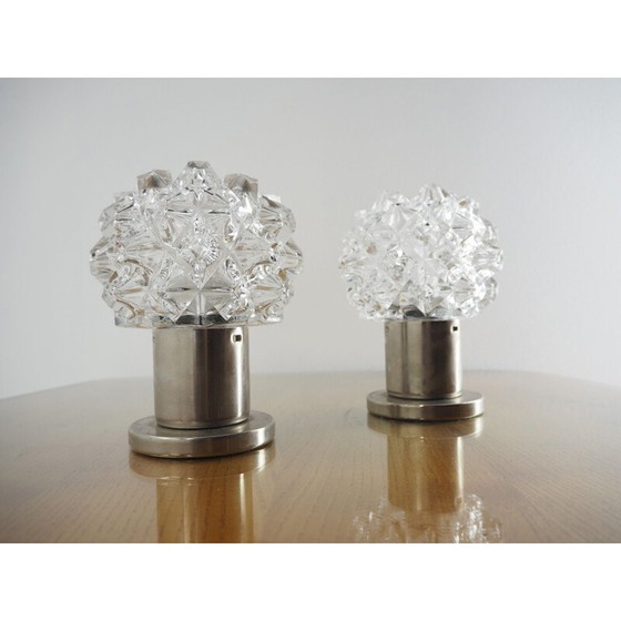 Image 1 of Pair of vintage table or wall lamps Kamenicky Senov, Czechoslovakia 1970