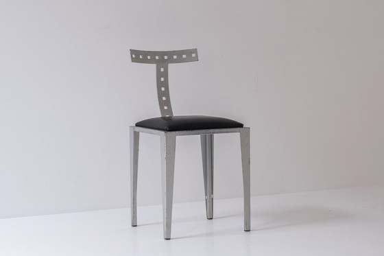 Image 1 of Modernist side chair dating from the 1970s. 