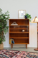 Vintage teak display cabinet bookcase chest of drawers highboard