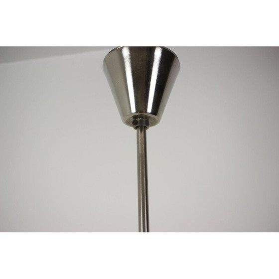 Image 1 of Lampadario vintage in ottone e vetro di Kamenický Šenov, Cecoslovacchia 1970