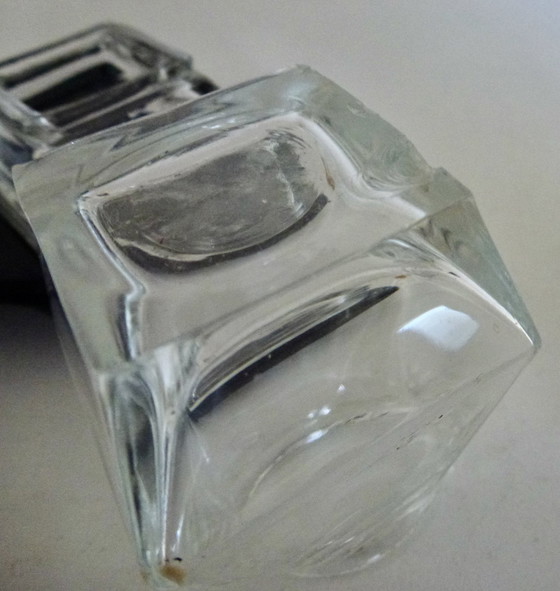 Image 1 of Art Deco Glass Menage Set, Pepper - Salt - Mustard.