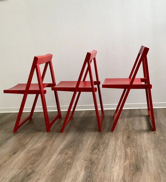 Image 1 of 3x Trieste Aldo Jacober folding chairs