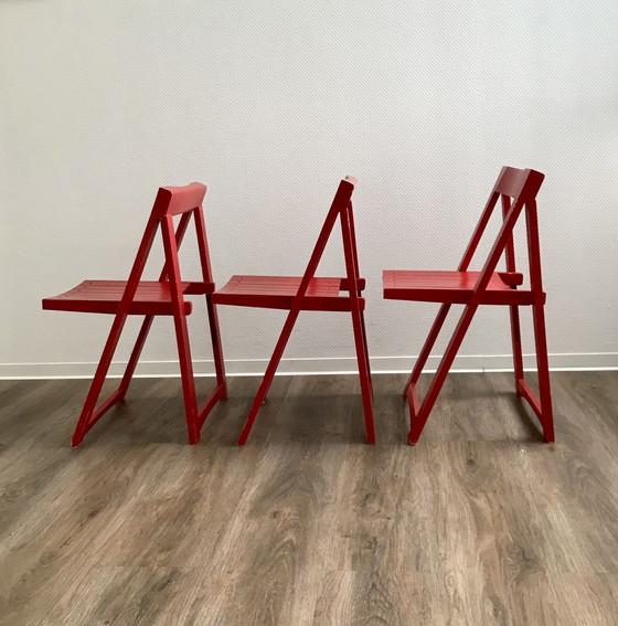 Image 1 of 3x Trieste Aldo Jacober folding chairs