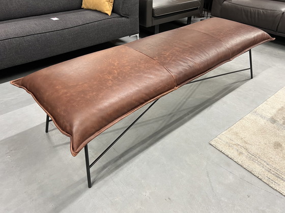 Image 1 of Jess Design Vidar Dining Room Bench brown leather