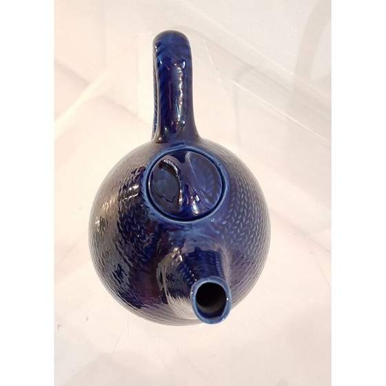 Image 1 of Tetera y jarra de leche antiguas de la serie "Blåeld" de Hertha Bengtsson para Rörstrand, 1950