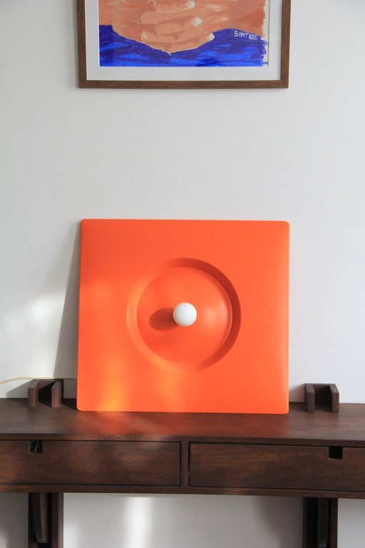 Pop Art Orange Fiberglass Wall Lamp By Klaus Hempel