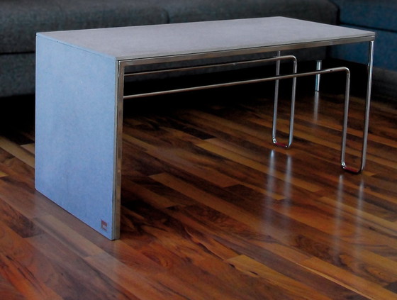 Image 1 of Leichtbau Side Table / Console By Xxd Concrete Chromed Steel