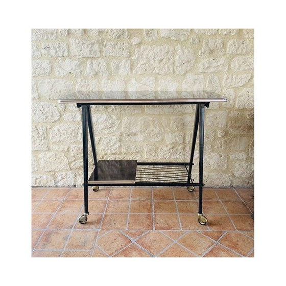 Image 1 of Vintage Formica & Metal Side Table T.V. Stand 1960s