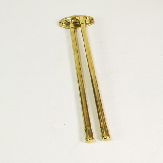 Image 1 of Art Deco vintage brass towel rack, Germany 1930s