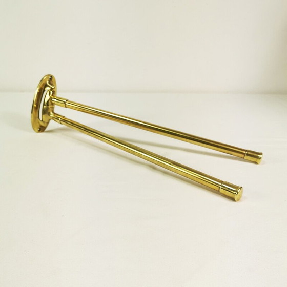 Image 1 of Art Deco vintage brass towel rack, Germany 1930s