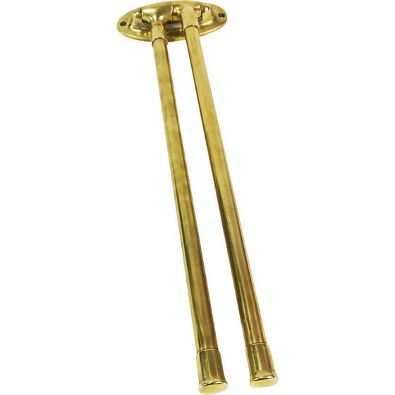 Image 1 of Art Deco vintage brass towel rack, Germany 1930s