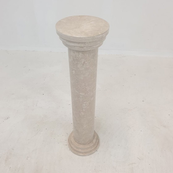 Image 1 of Vintage travertine side table, Italy 1980s