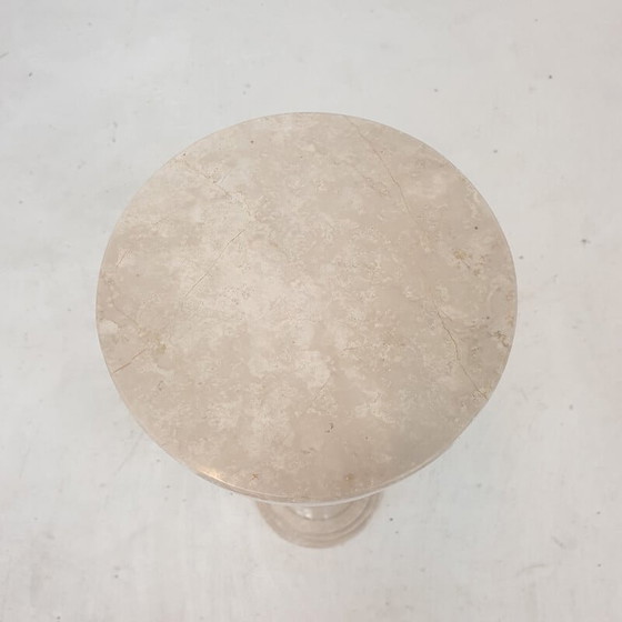 Image 1 of Vintage travertine side table, Italy 1980s