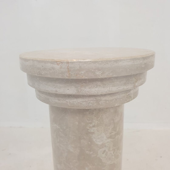 Image 1 of Vintage travertine side table, Italy 1980s