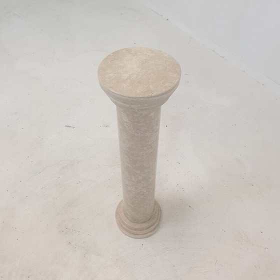 Image 1 of Vintage travertine side table, Italy 1980s