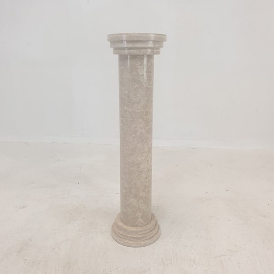 Image 1 of Vintage travertine side table, Italy 1980s
