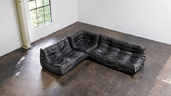 Image 1 of Ligne Roset Ensemble canapé Togo Cuir noir