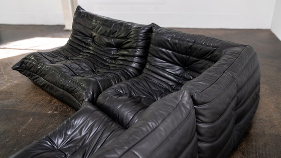 Image 1 of Ligne Roset Ensemble canapé Togo Cuir noir