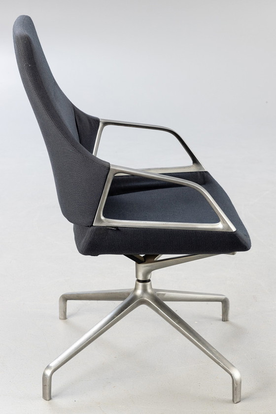 Image 1 of Wilkhahn Chaise conférence Aluminium et cuir