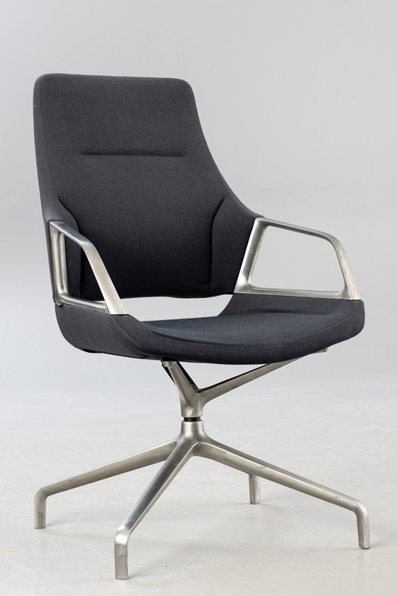 Image 1 of Wilkhahn Chaise conférence Aluminium et cuir