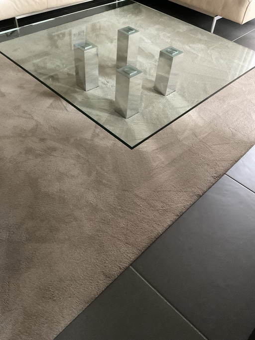 Glass coffee table