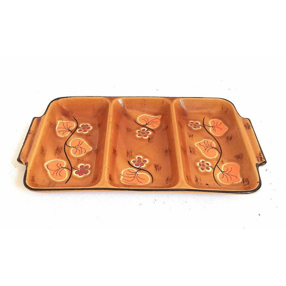 Image 1 of Vintage ceramic compartment dish by Poët-Laval, 1960