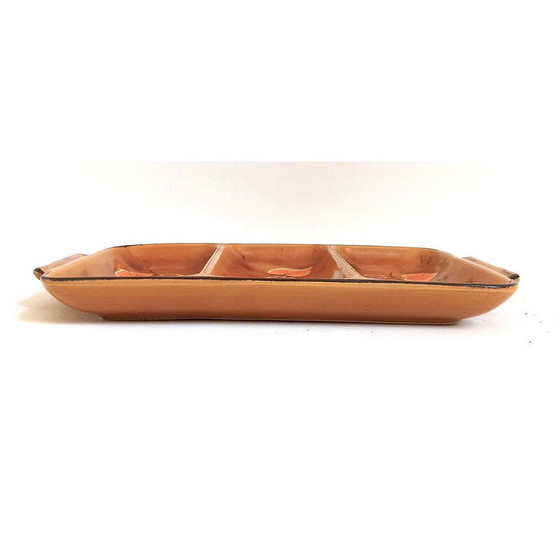 Image 1 of Vintage ceramic compartment dish by Poët-Laval, 1960