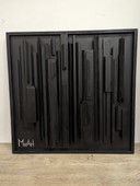 Objet mural en bois gaufré