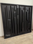 Objet mural en bois gaufré