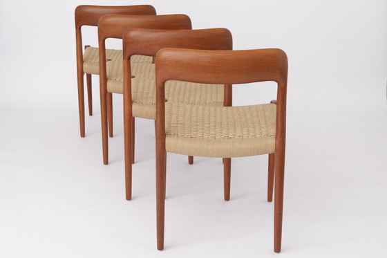 Image 1 of 4x J.L. Moller model 75 chair by Niels Otto Moller