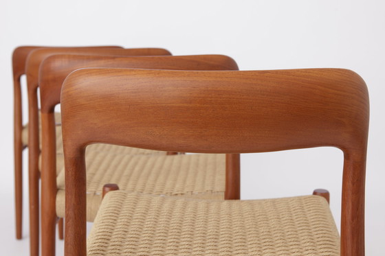 Image 1 of 4x J.L. Moller model 75 chair by Niels Otto Moller