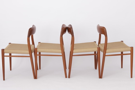 Image 1 of 4x J.L. Moller model 75 chair by Niels Otto Moller