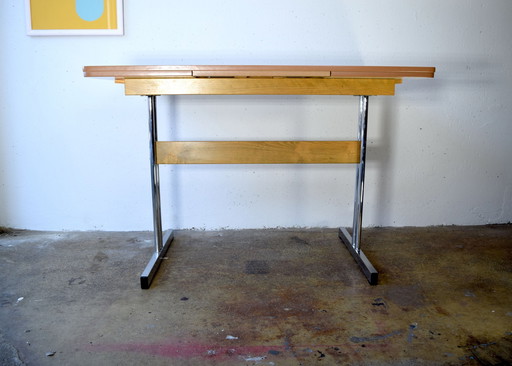 Vintage Chrome Table Kitchentable Diningtable 1970