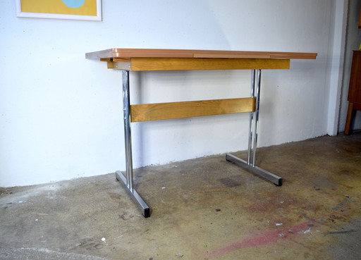 Vintage Chrome Table Kitchentable Diningtable 1970