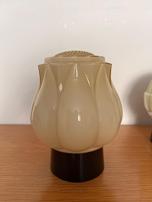 Set Of 3 Art Deco Lamps Retro Design