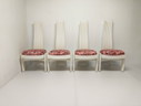 4x Chaises de salle à manger à dossier haut en bambou par McGuire 1970