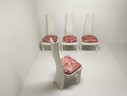 4x Chaises de salle à manger à dossier haut en bambou par McGuire 1970