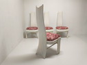 4x Chaises de salle à manger à dossier haut en bambou par McGuire 1970