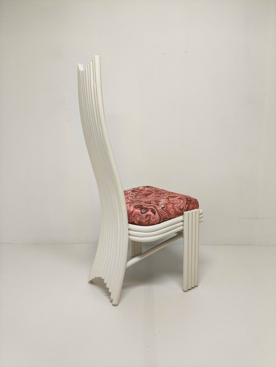 Image 1 of 4x Bamboo high back dining chairs by McGuire 1970s