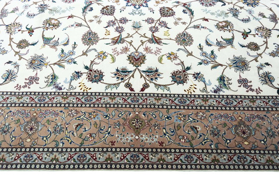 Image 1 of Hand-knotted Tabriz 50 Raj With Silk Oriental Rug - 302 X 198 Cm